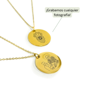 Collar personalizado de retrato redondo